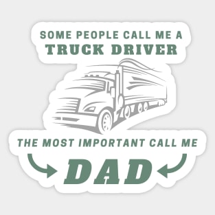 Truck driver father's day gift Sticker